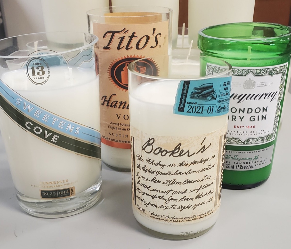 Hand cut and polished bottle vessels